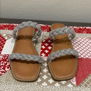 Madden Girl Silver Braided Sandals